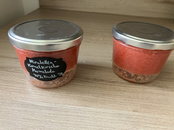 Jam from Mirabellen and Kornelkirschen